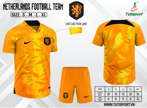 Áo Bóng Đá Đội Tuyển Hà Lan Cam 2022