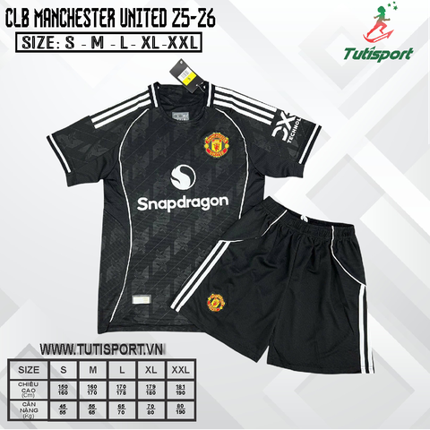 Quần Áo Bóng Đá Manchester United Đen mùa 25/26