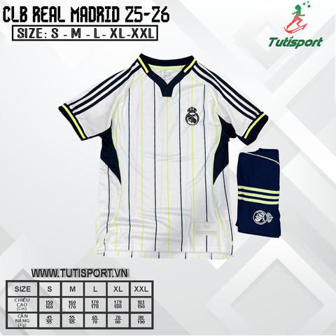 Quần Áo Bóng Đá Real Madrid Trắng Thời Trang Mùa 25/26