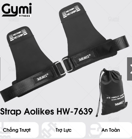 Găng Tay Tập Gym Lifting Strap Aolikes 7639