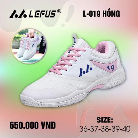 Giày Cầu Lông Lefus L019 Trắng Hồng