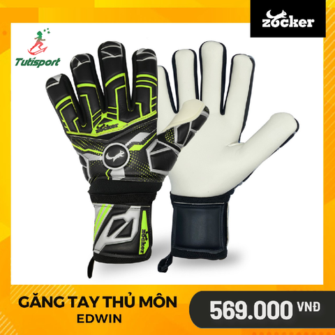 Găng Tay Thủ Môn Zocker Gloves Edwin Đen Cốm