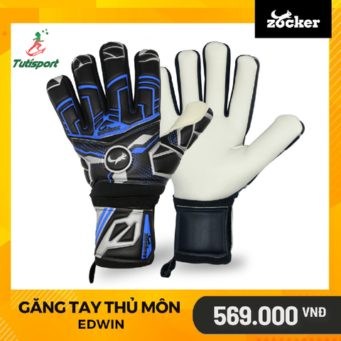 Găng Tay Thủ Môn Zocker Gloves Edwin Đen Xanh Dương