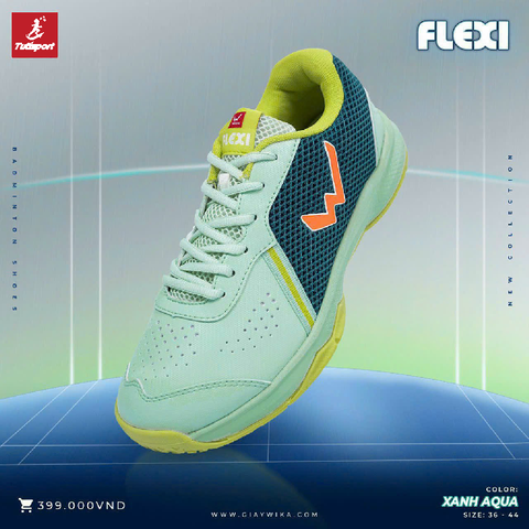Giày thể thao Wika Flexi xanh aqua