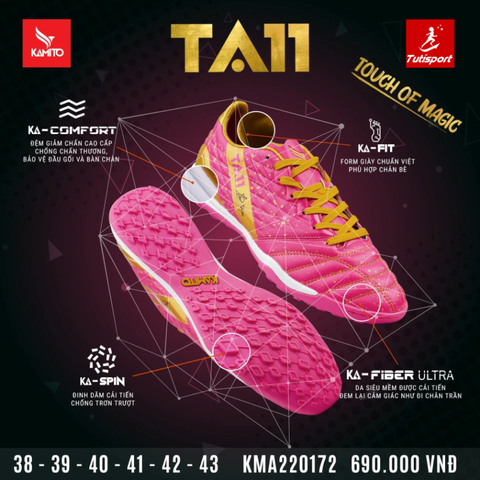 Giầy Bóng Đá Kamito TA11 Hồng
