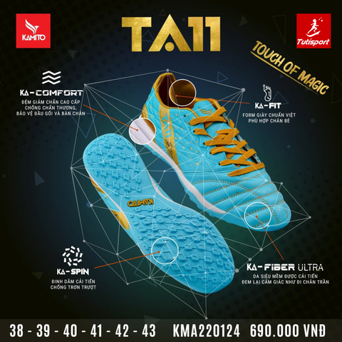 Giầy Bóng Đá Kamito TA11 Xanh Ngọc