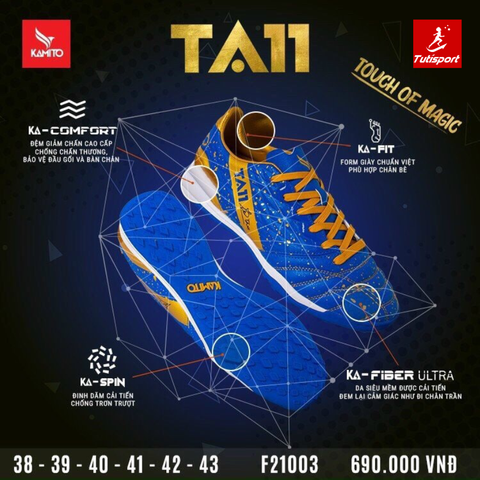 Giầy Bóng Đá Kamito TA11 Xanh Dương