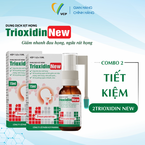 Combo Tiết Kiệm - 2 xịt họng Trioxidin new