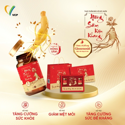 TPBVSK HỒNG SÂM KIỆN KHANG - Lọ 30 viên