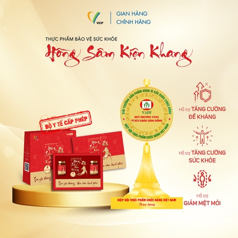TPBVSK HỒNG SÂM KIỆN KHANG - HỘP QUÀ TẾT (Combo 2 lọ 30 viên)
