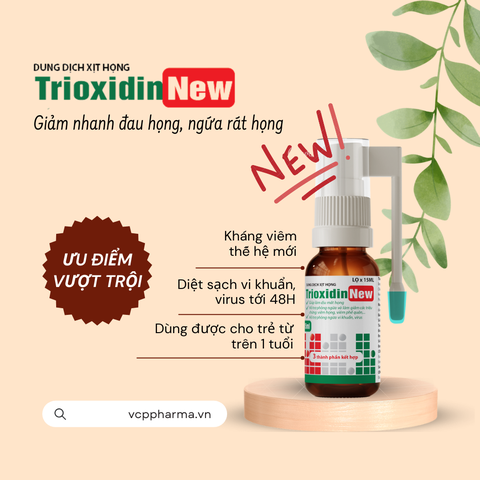 Xịt họng TRIOXIDIN NEW 15ml