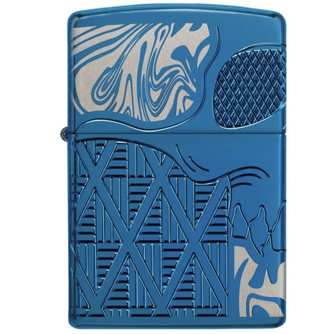 Bật Lửa ZIPPO - Luxury- Armor® Skull Design (Đầu Lâu Xanh)