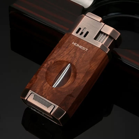 Honest Cigar Lỗ Tròn- Sơn Nâu Vân Gỗ - Phiên Bản 2 Tia