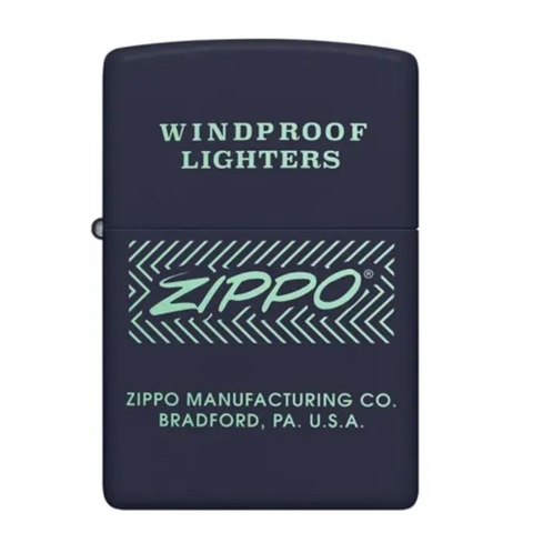 Bật Lửa ZIPPO - Classic - Zippo Logo Arrows Manufacturing ( Xanh Than )