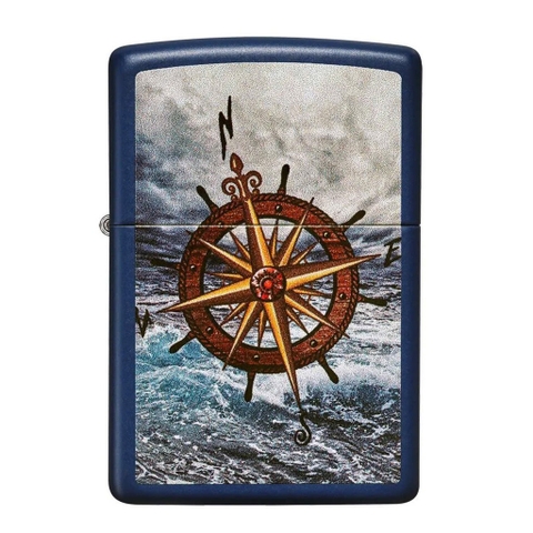 Bật Lửa ZIPPO - Classic - Compass Design (La Bàn Xanh)
