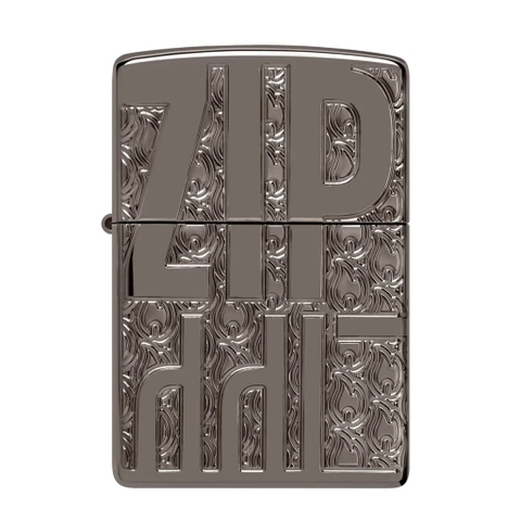 Bật Lửa ZIPPO - Luxury- Armor® Reverse Carve Zippo Design (Black Ice)
