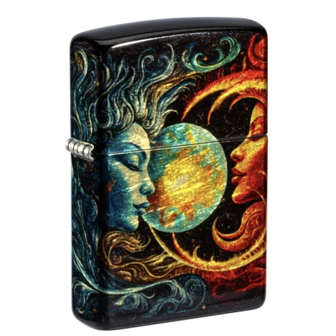 Bật Lửa ZIPPO - Classic - Sun and Moon Design (Mặt Trăng Và Mặt Trời)