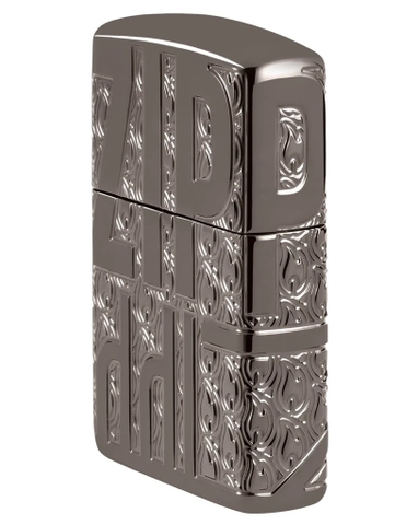 Bật Lửa ZIPPO - Luxury- Armor® Reverse Carve Zippo Design (Black Ice)