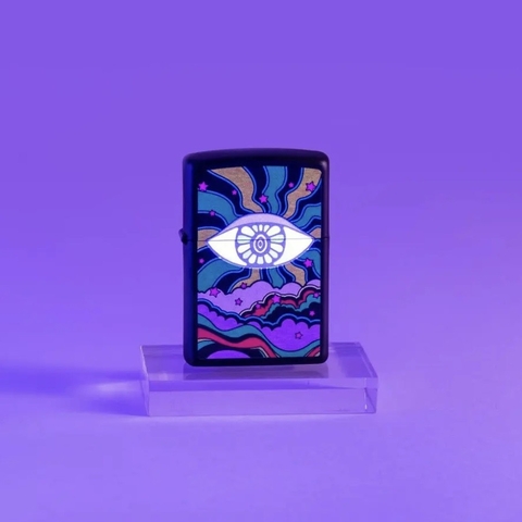 Bật Lửa ZIPPO - Classic - Black Light Eye Design (Mắt Dạ Quang)