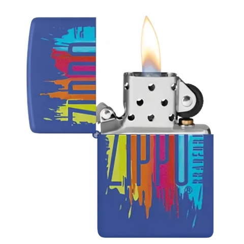 Bật Lửa ZIPPO - Classic - Royal Blue Matte Color Image (Xanh Vẩy Sơn Bảy Màu)