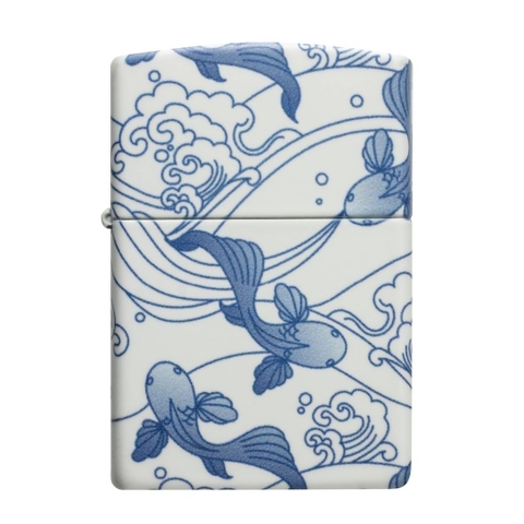 Bật Lửa ZIPPO - Classic - Fish Design ( Cá Koi Gốm Sứ Premium)