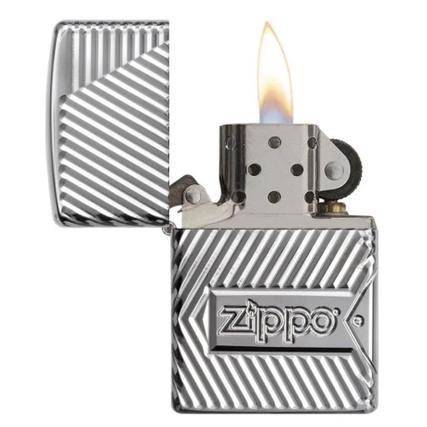 Bật Lửa ZIPPO - Armor - Bolts Design (Cạnh Sườn Lửa Đỏ)