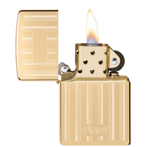 Bật Lửa ZIPPO - Classic - Zippo Design ( Vàng Sọc )