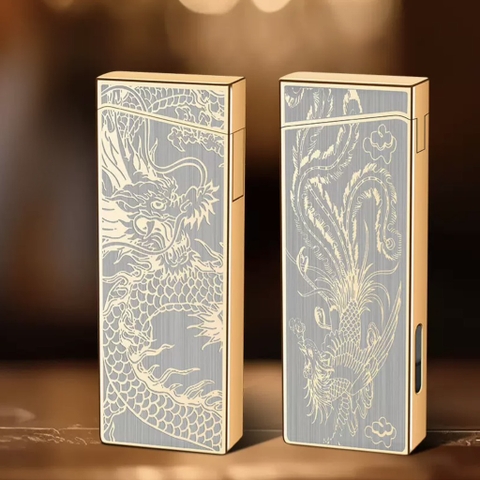 Khò 2 Tia - Rồng Vàng - Nút Bấm Cạnh