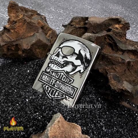 Bật Lửa ZIPPO - Classic - phiên bản Harley Davidson (Đầu Lâu Bạc)