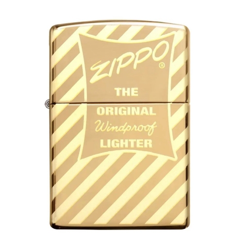 Bật Lửa ZIPPO - Classic - Vintage Zippo Box Top (Vintage Sọc Vàng)