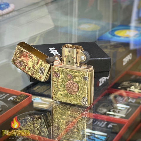 Zippo Armor Mèo Thần Tài - Phiên Bản Độ Châu Á