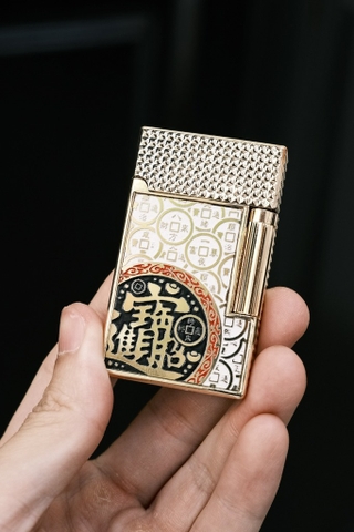 Bật Lửa Derui - Đồng Xu - Phiên Bản Viền vàng