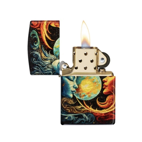 Bật Lửa ZIPPO - Classic - Sun and Moon Design (Mặt Trăng Và Mặt Trời)