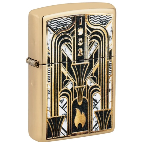 Bật Lửa ZIPPO - Classic - Art Deco Flame Design (Ngọn Lửa Nghệ Thuật)