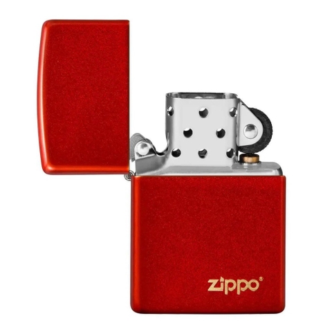 Bật Lửa ZIPPO - Classic - Metallic Red Laser Engrave (Đỏ Meta Nhũ Logo)