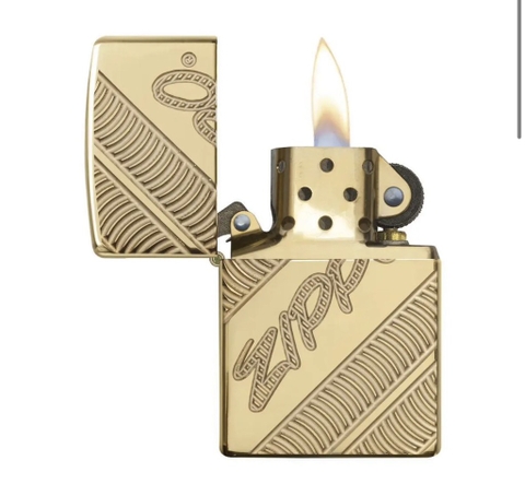 Bật Lửa ZIPPO - Armor -  Coiled (Họa Tiết Vàng Bóng)