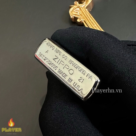 Bật Lửa ZIPPO - Vintage - Slashes High Polish Chrome (Chặt Góc Bạc)