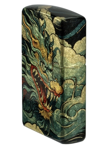 Bật Lửa ZIPPO - Classic - Dragon Fusion Design ( Rồng Xanh Sơn Mài Premium)