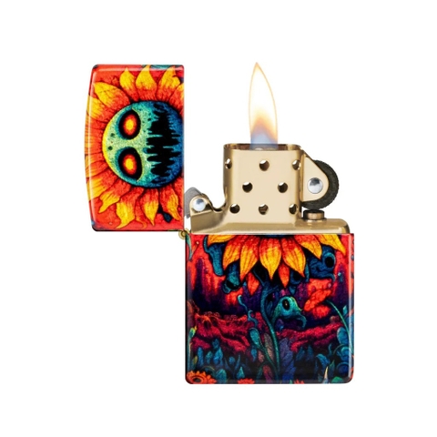 Bật Lửa ZIPPO - Classic - Spooky Sunflower Design ( Hướng Dương Creepy)