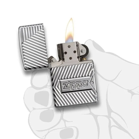 Bật Lửa ZIPPO - Armor - Bolts Design (Cạnh Sườn Lửa Đỏ)