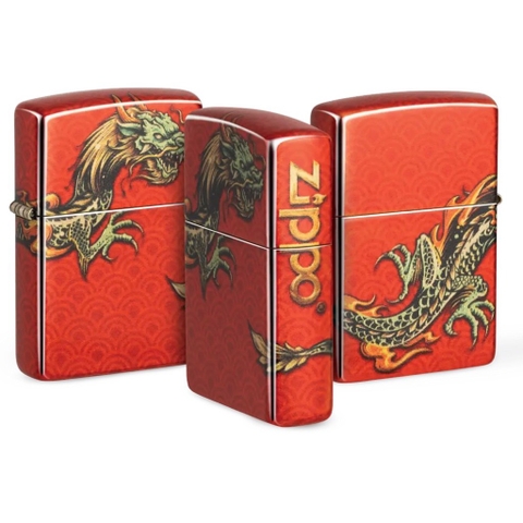 Bật Lửa ZIPPO - Classic - Oriental Dragon 540 Fusion ( Rồng Đỏ Premium)