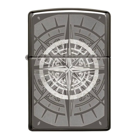 Bật Lửa ZIPPO - Classic -Black Ice® Compass Mariner’s Star (La bàn)