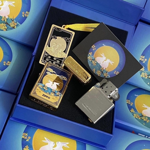 Bật Lửa ZIPPO - Classic -Rabbit & Moon (Trung Thu Thỏ Mặt Trăng)