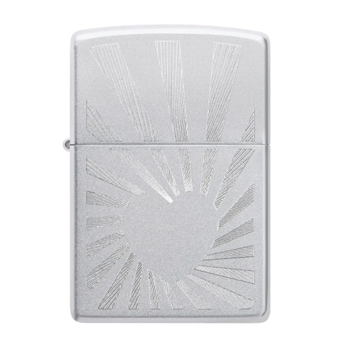 Bật Lửa ZIPPO - Classic - Love Radiates Design ( Trái Tim Bạc Satin )