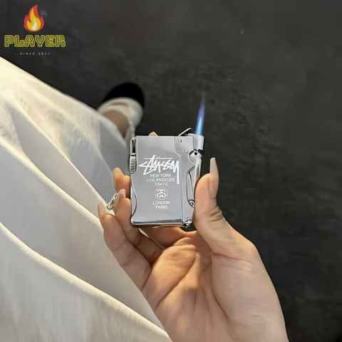 Bật Lửa Khò Stussy  - Phiên Bản Vuông Bạc