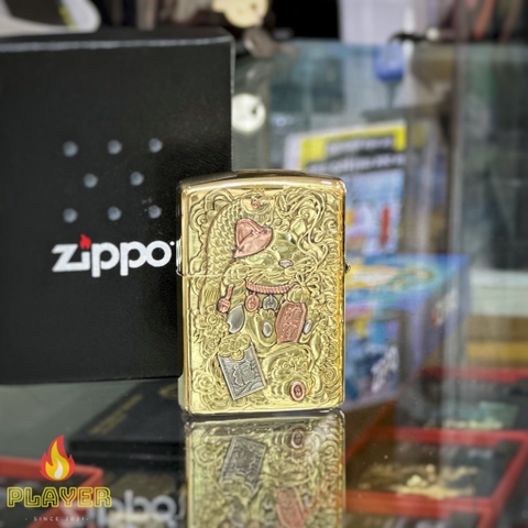 Zippo Armor Mèo Thần Tài - Phiên Bản Độ Châu Á