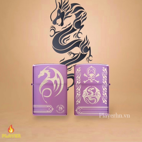 Bật Lửa ZIPPO - Classic - Anne Stokes - Laser 360 High Polish Purple