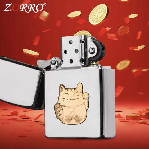 Zorro - Mèo Thần Tài Đồng Đỏ - Phiên Bản Bạc Satin