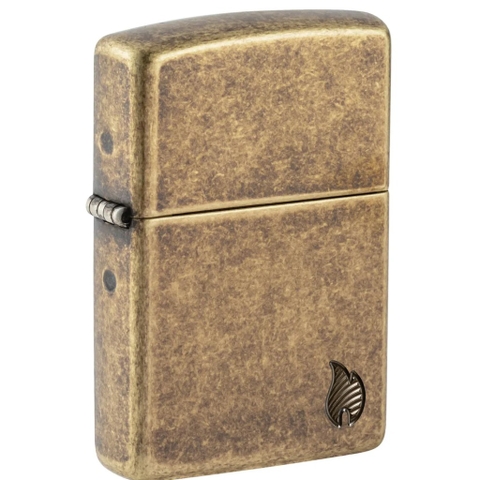 Bật Lửa ZIPPO - Armor®-Antique Brass Flame Design (Vàng Cổ Lửa)
