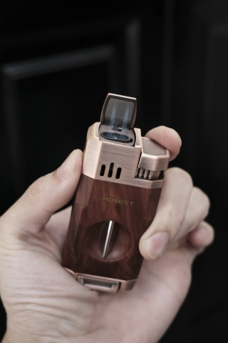 Honest Cigar Lỗ Tròn- Sơn Nâu Vân Gỗ - Phiên Bản 2 Tia